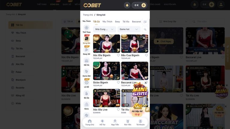 Trải nghiệm slot di động mượt mà, jackpot COBET có thể nổ tung mọi lúc