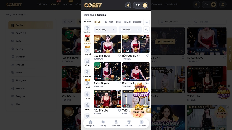 Trải nghiệm slot di động mượt mà, jackpot COBET có thể nổ tung mọi lúc